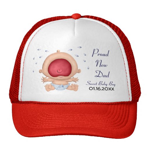 Faire-part braillant de bébé pour le nouveau papa casquette de camionneur