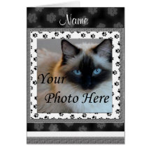 Faire-part commémoratif de chat - perte d'animal f carte de vœux