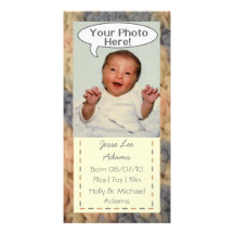 Faire-part couvrant de carte photo de bébé modèle pour photocarte