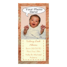 Faire-part de carte photo de couverture de bébé de photocarte