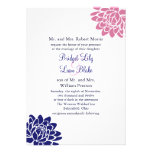 Faire-part de mariage 2 de fleur de Lotus bleu de 