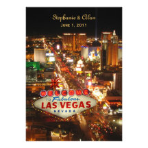 Faire-part de mariage de bande de Las Vegas