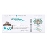 Faire-part de mariage de carte d'embarquement du M