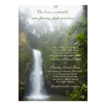 Faire-part de mariage de cascade
