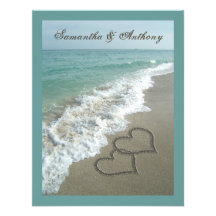Faire-part de mariage de destination de plage de H