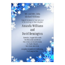 Faire-part de mariage de flocons de neige