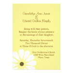 Faire-part de mariage de marguerite jaune et blanc
