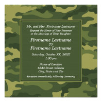 Faire-part de mariage de militaires de Camo invitations