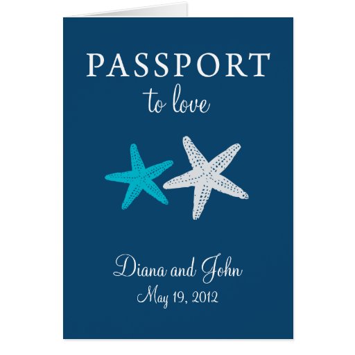Faire-part de mariage de passeport de New Jersey d Carte