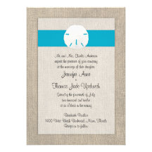 Faire-part de mariage de plage du dollar de sable 