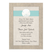 Faire-part de mariage de plage du dollar de sable 