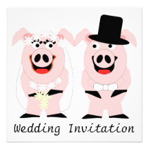 Faire-part de mariage de porc