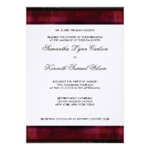 Faire-part de mariage de rouge de Bourgogne