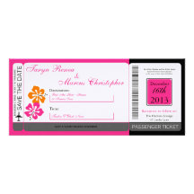 Faire-part de mariage de toile de carte d'embarque