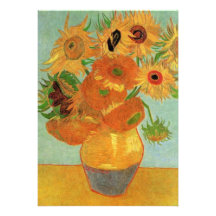 Faire-part de mariage de tournesols de Van Gogh