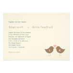 Faire-part de mariage d'oiseaux de monogramme - La
