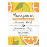 Faire-part de mariage d'orange d'été invitations