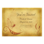 Faire-part de mariage floral de pays vintage d'aut