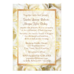 Faire-part de mariage floral de rose blanc