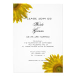 Faire-part de mariage jaune de tournesol