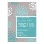 Faire-part de mariage moderne : : Fleurs d'Aqua