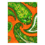 Faire-part de mariage orange et vert électrique de