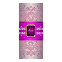 Faire-part de mariage orné de bijoux rose chatouil