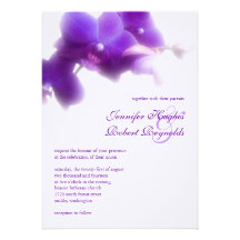 Faire-part de mariage pourpre d'orchidée