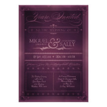 Faire-part de mariage pourpre du style do-it-yours