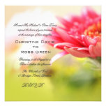Faire-part de mariage rose de gerbera invitations