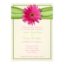 Faire-part de mariage rose de ruban de vert de mar