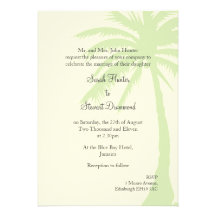 Faire-part de mariage simple de palmier