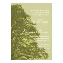 Faire-part de mariage vert d'arbre