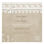 Faire-part de mariage vintage de dentelle de papil