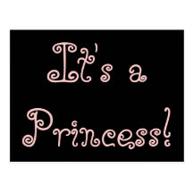 Faire-part de naissance "c'est a, princesse ! " carte postale