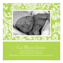 Faire-part de naissance - chaux florale