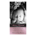 Faire-part de naissance chic de bébé de fleur flor cartes de vœux avec photo