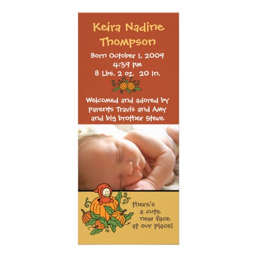 Faire-part de naissance d'automne