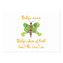 Faire-part de naissance de poche de papillon carte de visite