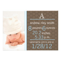 Faire-part de naissance de point de polka invitations
