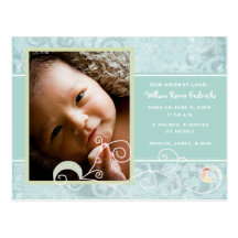 Faire-part de naissance de William Renee témoin Cartes Postales