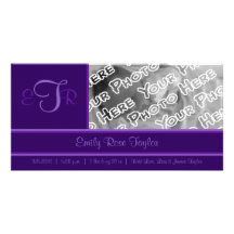 Faire-part de naissance élégant de monogramme de p photocarte personnalisée