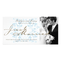 Faire-part floral de mariage de photo de Flourish  Modèle Pour Photocarte