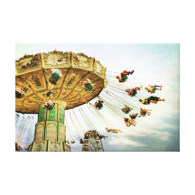 Fairground Swing on canvas Canvas Prints