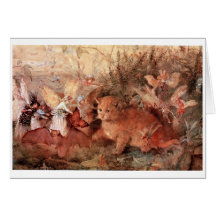 Fairies and a Cat Greeting Card