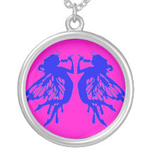 FAIRIES IN BLUE PERSONALIZED NECKLACE