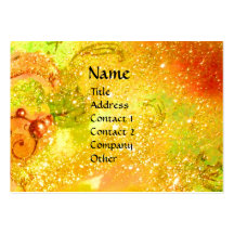 FAIRIES OF DAWN / MAGIC SPARKLES IN GOLD YELLOW BUSINESS CARD TEMPLATE