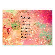 FAIRIES OF DAWN / MAGIC SPARKLES IN PINK GOLD TEAL BUSINESS CARD TEMPLATES
