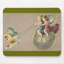 Fairies Riding a Bubble Mouse Pads
