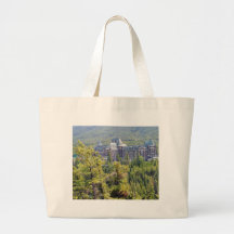 Fairmont Banff Springs Hotel In Banff Canada Canvas Bags